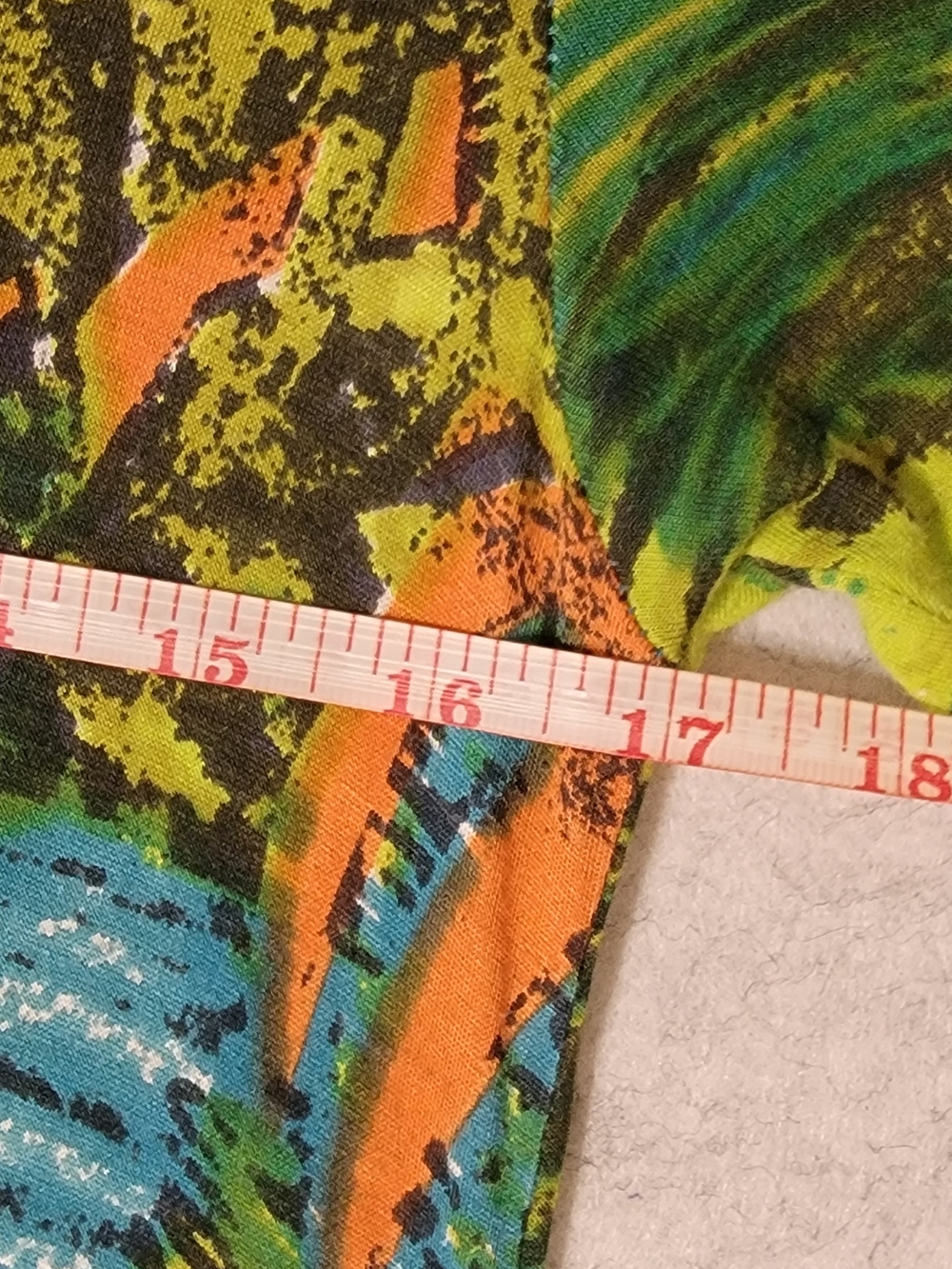 Vintage 90s PHOOL Boho Crinkle Rayon Abstract Maxi Dress Handkerchief Hem Large - Picture 11 of 14